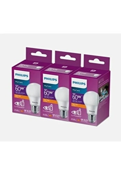 Philips 8 -60 W Led Ampul Sarı 3 Adet