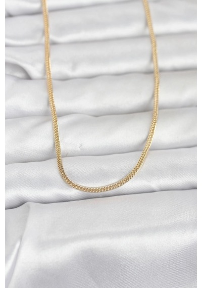 Ceylan Adam Cm 14k Gold Renk Dolgun Zincir Model 60 Cm Kadın Kolye Çok Renkli