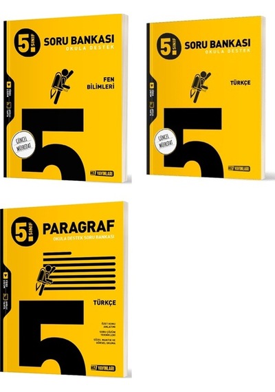 Hız 2025 5. Sınıf Fen Bilimleri + Türkçe + Paragraf Soru Seti 3 Kitap