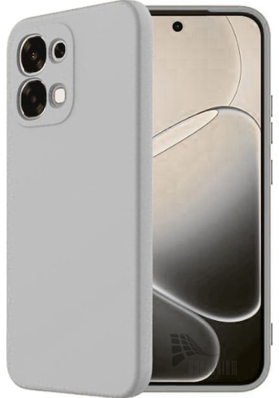 Oppo A6 Pro Uyumlu Silikon Kılıf - Pastel Renk Tonu Kamera Korumalı Esnek Kapak - Gri Gri