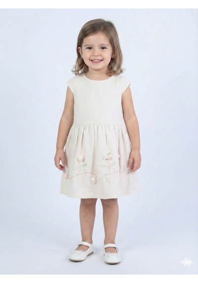 Xo Kids Kız Çocuk Elbise 3-6 Yaş 52140 Bej
