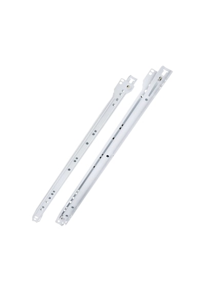 Beyaz Metal Çekmece Rayı Tekerlekli Mobilya Dolap Çekmece Rayı Beyaz 35cm 2 Takım Metal Çok Renkli