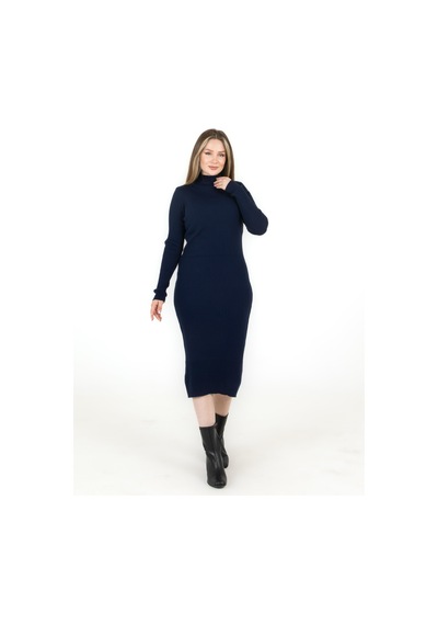 Sortie Collection Triko Elbise Lacivert