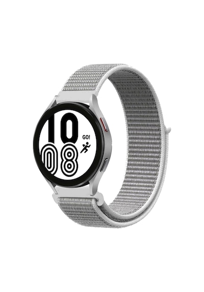 Galaxy Uyumlu  Watch 4 Hasırlı Cırtcırtlı Kordon Saat Değildir - Beyaz - Noth-856388