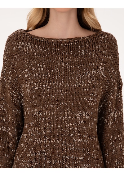 Pierre Cardin Kadın Kahverengi Kazak /triko 50324797-vr029 Kahverengi