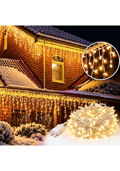 3m 100 Led 20 Saçak 30 50 70cm Çakarlı Ip65 Su Geçirmez Dış Mekan Çok Renkli