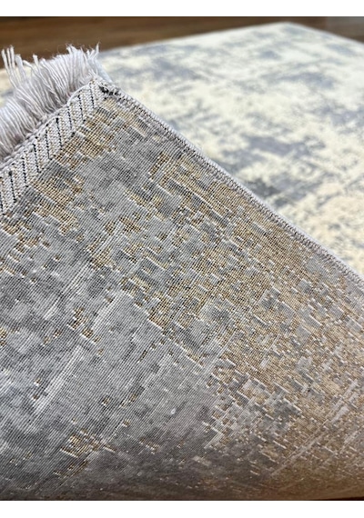 Bugo Concept Akrilik Viskon Grey Gold Makina Halısı 160x230 Diğer