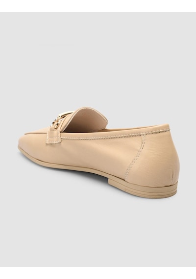 %100 Hakiki Deri Vizon Kadın Loafer VIZON