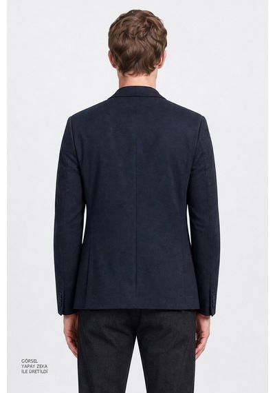 Altınyıldız Classıcs 360 Erkek Lacı Yünlü Slim Fit Dar Kesim Mono Yaka Torba Cepli Blazer Ceket
