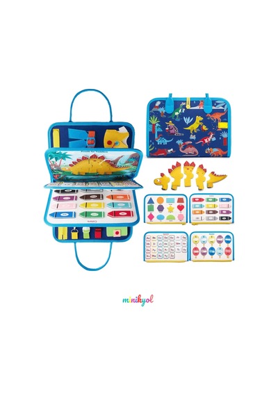Montessori El Becerileri Çantası 20 Aktiviteli Eğitici Keçe Aktivite Kitabı İnce Motor Becerisi Geliştirici Oyuncak 2-6 Yaş