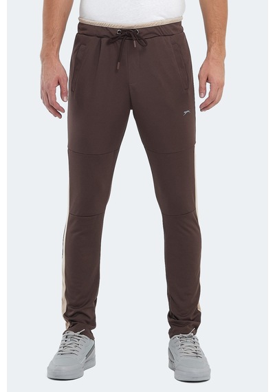 Slazenger Oxford I Erkek Fermuar Cepli Kahve Eşofman Altı Kahverengi