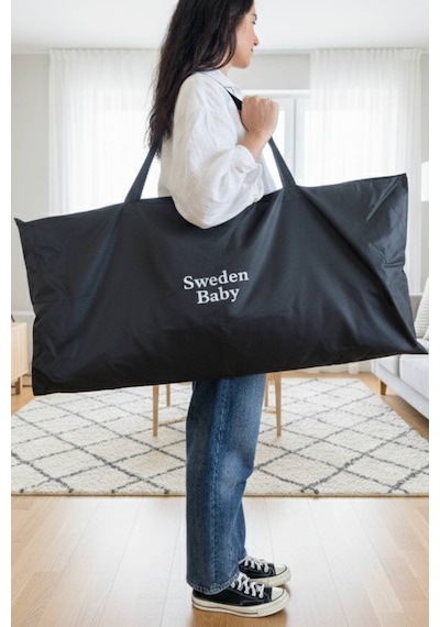 Sweden Baby Premium Cotton 3 Kademeli Oyuncaklı Sallanan Ana Kucağı Katlanır ve Taşıma Çantalı