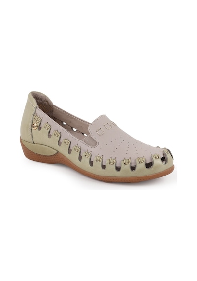 Mamma Mia Mammamia Kadın Gümüş Yeşil Hakiki Deri Comfort Sneaker Kalın Taban Bağcıklı Günlük Ayakkabı Gümüş-yeşil