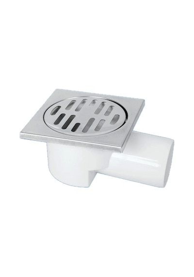Gama Melez Yer Süzgeci 50 Mm Yandan Çıkışlı 10x10 Cm