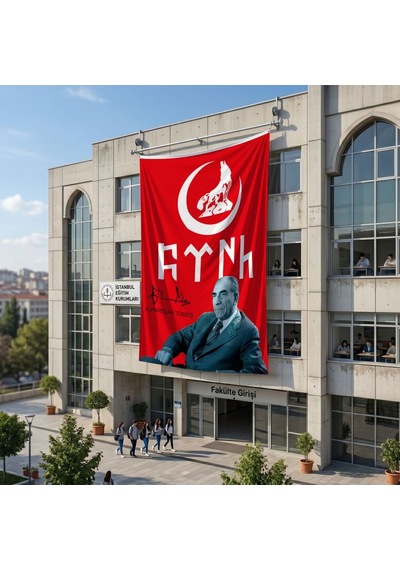 Bozkurt Hilal Ve Alparslan Türkeş 140gr Premium Raşel Kumaş Bayrak 6x9 Metre Diğer