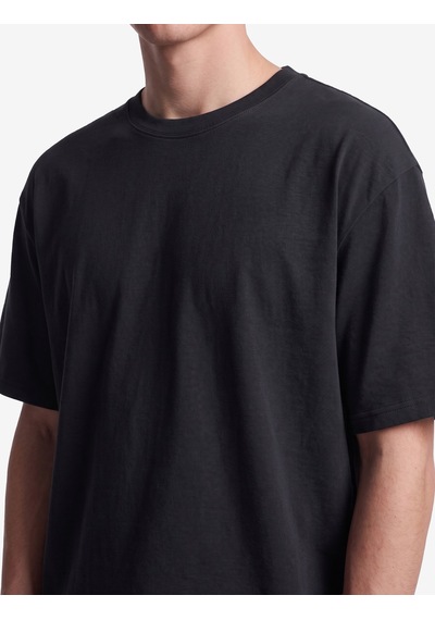Koton Pamuklu Bisiklet Yaka Kısa Kollu Basic Oversize Tişört Antrasit 7wam10086mk