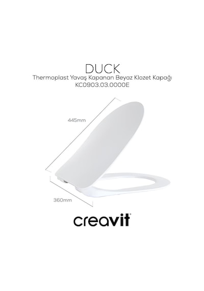 Tp325 Terra Asma Klozet + Creavit Yavaş Kapanır Kapak Beyaz