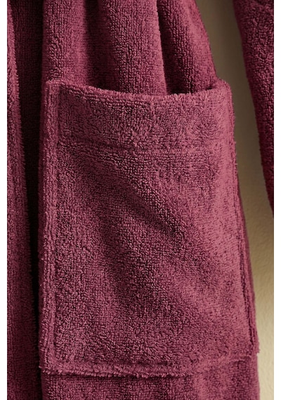 Mürdüm Şalyaka %100 Pamuklu Bornoz L-XL