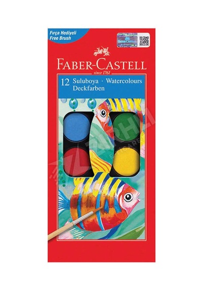 Faber-castell Sulu Boya Redline 12li Çok Renkli