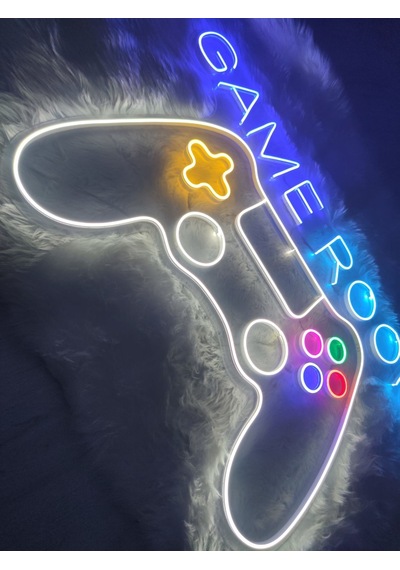 Game Rooom Gamer Playstation Neon Led Tabela 80x50cm