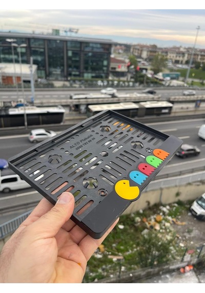 Appcity Oto Aksesuar Pac Man Özel Tasarım Pleksi Motosiklet Plakalık