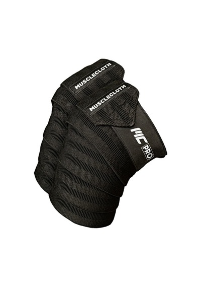 Musclecloth Pro Wrist Wraps + Pro Knee Wraps Seti Siyah
