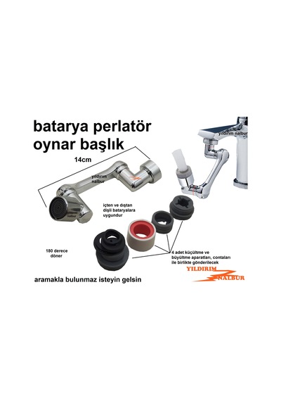 LAVABO BATARYA UCU DÖNER PERLATÖR UZATMA BATARYA BORUSU UCU