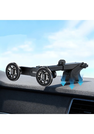 Go Des Gd-hd363 360 Derece Dönebilen Uzatılabilir 2in1 Araç Telefon Tutucu Siyah