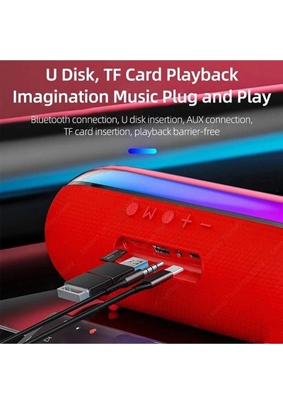 Lenovo Bluetooth Hoparlör Kablosuz Speaker Ts40 Pro Renkli Mikrofonlu Ses Sistemi Oyun Aksesuarı