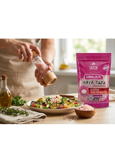 Saygın Himalaya Kaya Tuzu - Sofrada Öğütme 500 Gr 2 Adet + Değirmen 110 Gr