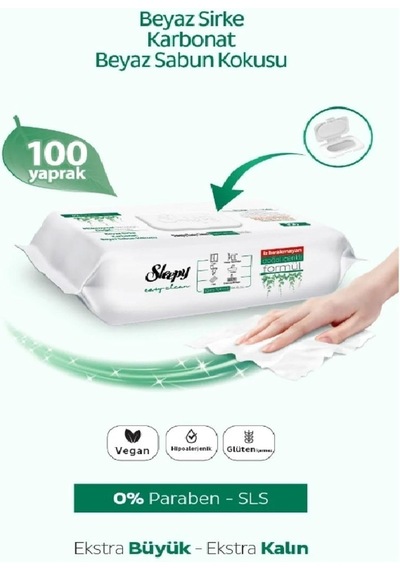 Easy Clean Premium Beyaz Sabun Katkılı Yüzey Temizlik Havlusu Mendili 3x100 300 Yaprak