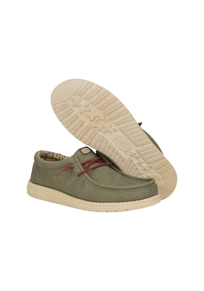 Oxford Klasik Erkek Hd.41873-337 Hey Dude Wally Waxed Canvas Olive Siyah