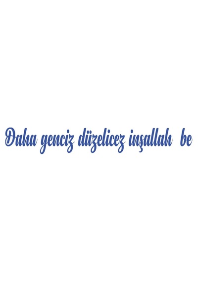 Daha Genciz Düzelicez İnşallah Araba Sticker 17x17 Cm Mavi