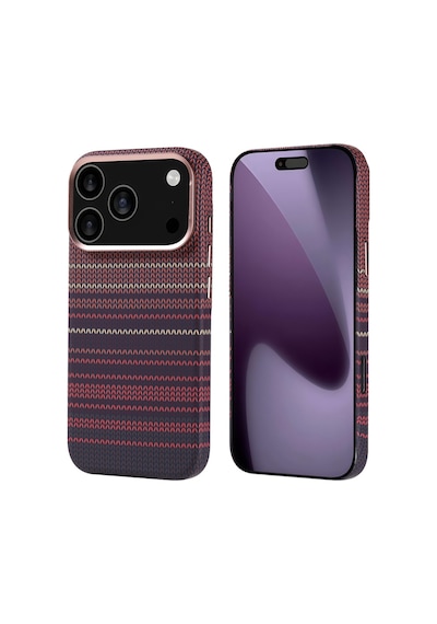 Apple iPhone Uyumlu 17 Pro Kılıf Karbon Görünümlü İnce Hafif Esnek Yapılı Şık Sert Silikon Kapak Ryc/nekst Kırmızı