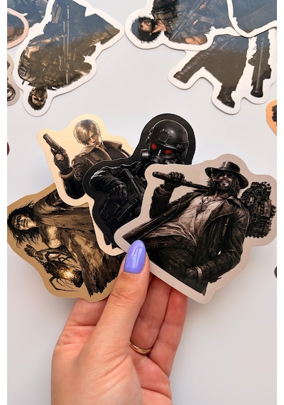 Resident Evil Legends 23 Parça Büyük Sticker Paketi Suya Dayanıklı Laptop Termos Telefon Etiket Seti