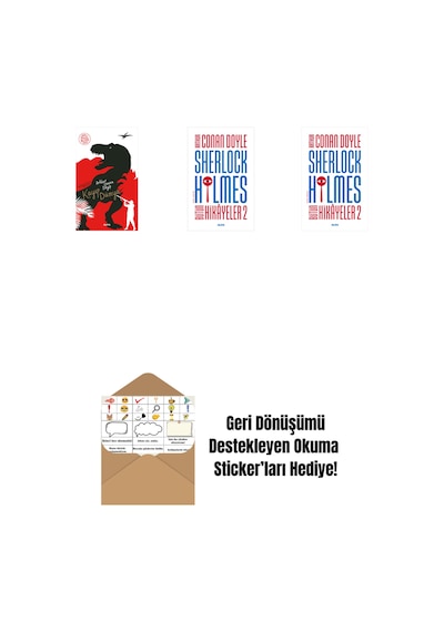 Kayıp Dünya + Sherlock Holmes - Bütün Hikayeler 2 + Sherlock Holmes - Bütün Hikayeler 2 Ciltli + Okuma Sticker'ları