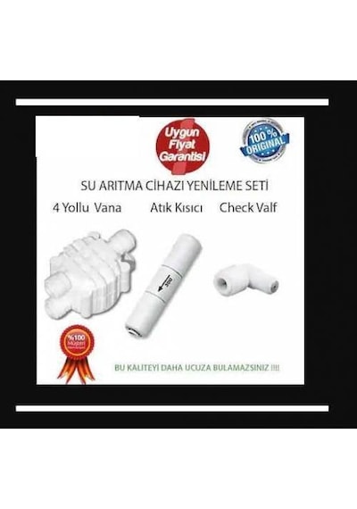 Su Arıtma Cihazı Yenileme Kiti Shutt Off - Flow - Check Valf jaco Bağlantı