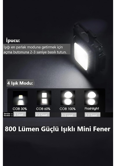 Thentech Çok Amaçlı Acil Durum Fenerli Açacaklı Anahtarlık Siyah
