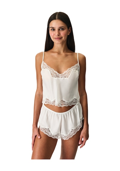 Penti Kırık Beyaz Chiffon Lace Dantel Atlet