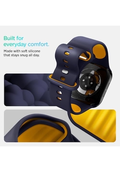 Apple Watch Ultra 49mm Seri 3/2/1-46mm Seri 11/10-45mm Seri Se3/9/8/7-44mm Seri Se2/se/6/5/4 İle Uyumlu Kordon Kayış Nano Pop Blueberry Navy - Amp09322