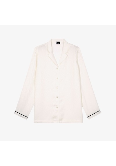 The Kooples Kadın Desenli Beyaz Saten Gömlek