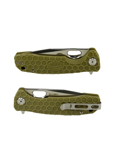 Honey Badger Tanto Flipper Medium Green Kamp Çakı Yeşil