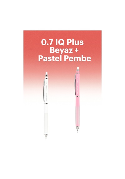 My Iq Plus Versatil Kalem 0.7 Beyaz + Pastel Pembe Pembe