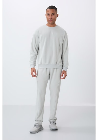 Tommy Life Taş Kompakt Pamuklu Kalın Pürüzsüz Dokulu O Yaka Comfort Fit Erkek Eşofman Takım -85263 Taş Rengi Taş