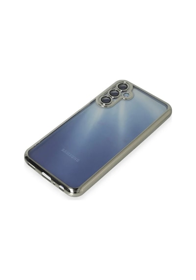 Samsung Galaxy A35 5g Kılıf Razer Lensli Silikon - Gümüş 0.2M-Çok Renkli