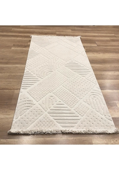 Hoom Rugs Mind 1119 Bej Modern İskandinav Kaymaz Taban Halı Bej