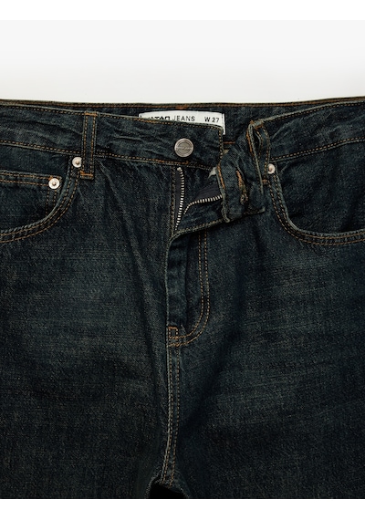 Koton Pamuklu Düğmeli Cepli Normal Bel Düz Paça Denim Pantolon - Tapered Fit Jean Green Cast 6sal40194md Yeşil Koton Pamuklu Düğmeli Cepli Normal Bel Düz Paça Denim Pantolon - Tapered Fit Jean Green Cast 6sal40194md Yeşil