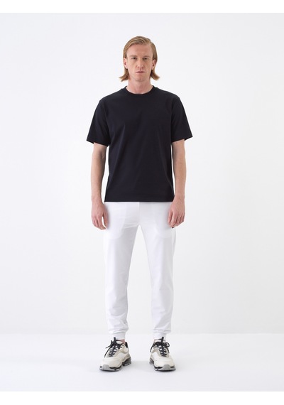 Xint Siyah Lüks Merserize Dokulu Regular Fit Tişört 502208