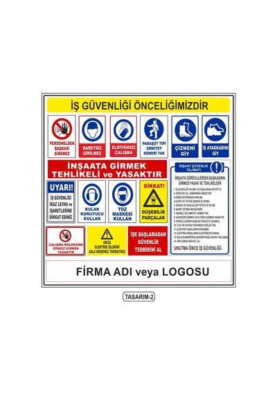 1X1 Mt Galvaniz Inşaat Ve Iş Yeri Panoları