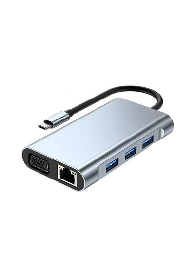 Type C To Hdmi Usb 3.0 Sd Tf Kart Rj45 Ethernet Vga 3.5 Aux